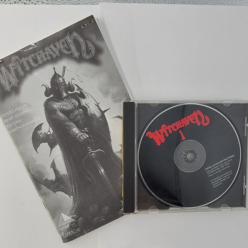 Witchaven‎ Computer Game (PC, 1995) Disc + Case + Spell Book Vtg 90s.
